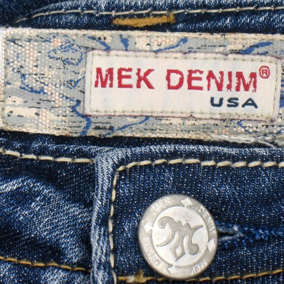 COPY - Mek Denim - Oaxaca Easy Bootcut Distressed Sz 28 - Picture 4 of 8